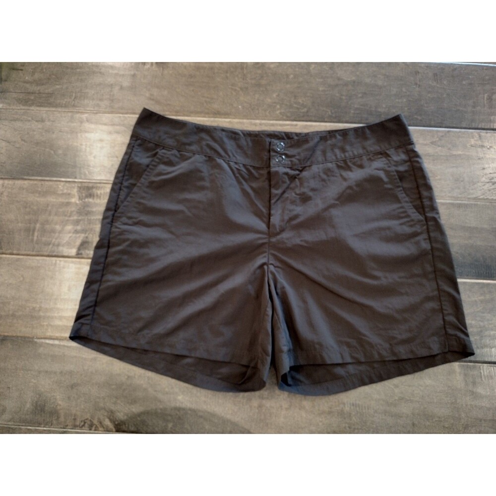 EDDIE BAUER Women's brown Hiking Outdoor 5" nylon shorts - size 12
